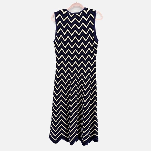 Shoshanna Leia Dress SHOPBOP in Navy/Ivory/Jet XL NWOT - Picture 3 of 9